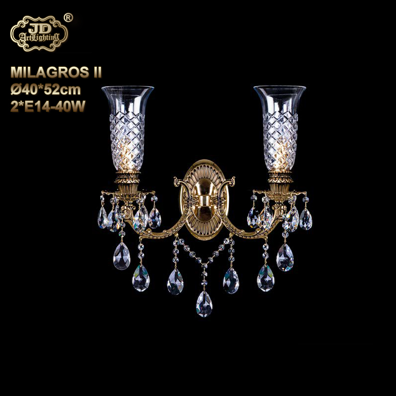 壁灯 捷克工厂直供原装进口2头全铜水晶壁灯 ￥10099元 会员优惠